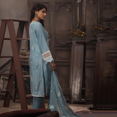 TriTex SHEHZADI Embroidered Lawn with Chiffon | SZ-2532