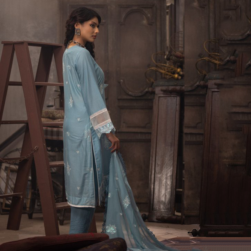 TriTex SHEHZADI Embroidered Lawn with Chiffon | SZ-2532