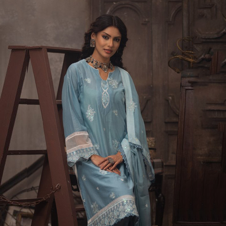 TriTex SHEHZADI Embroidered Lawn with Chiffon | SZ-2532