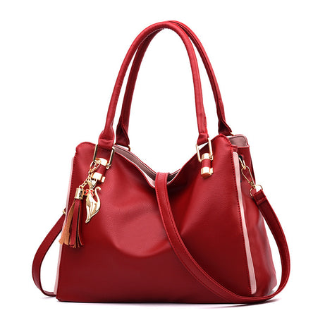 Women's Soft Leather Simple Middle-Aged Bag