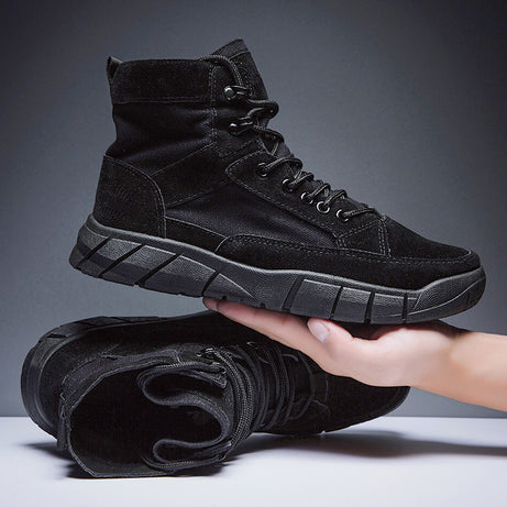 Men's Martin Boots British Trend High-Top Canvas Shoes