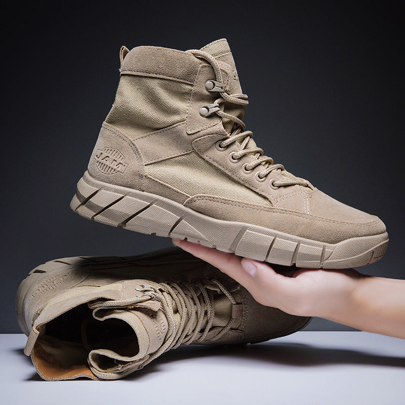 Men's Martin Boots British Trend High-Top Canvas Shoes