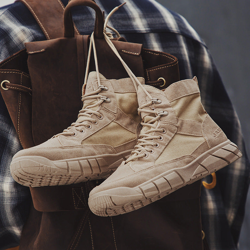 Men's Martin Boots British Trend High-Top Canvas Shoes