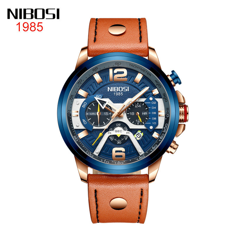Men's Large Dial Multi-function Student Watch
