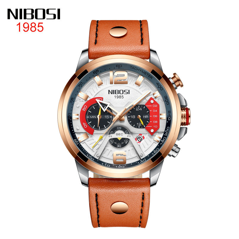 Men's Large Dial Multi-function Student Watch