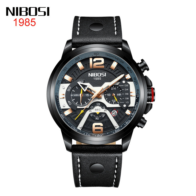 Men's Large Dial Multi-function Student Watch