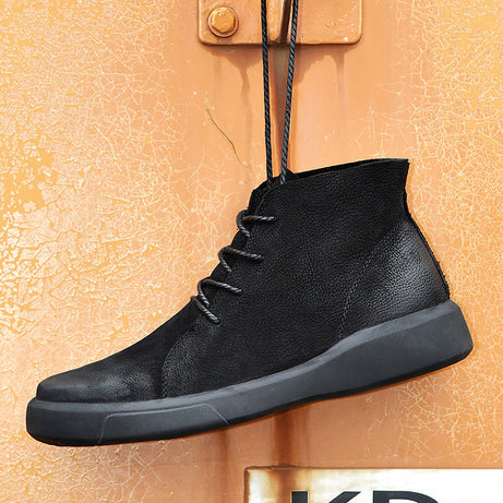 Men's Plush Leather Fashion Outdoor Boots