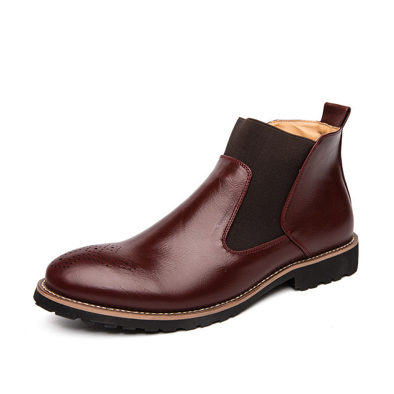 Men's Leather British Style Chelsea Boots Shoes