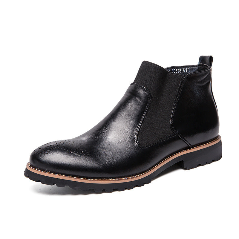 Men's Leather British Style Chelsea Boots Shoes