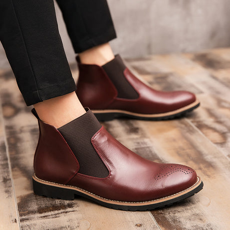Men's Leather British Style Chelsea Boots Shoes