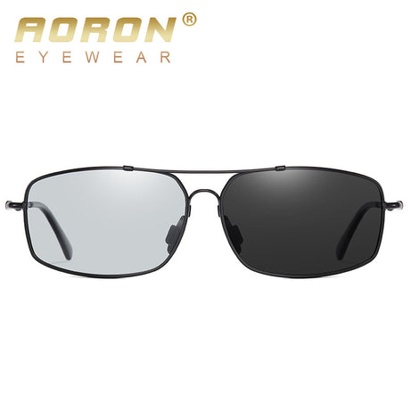 Men's Polarized Metal Color-changing Sunglasses