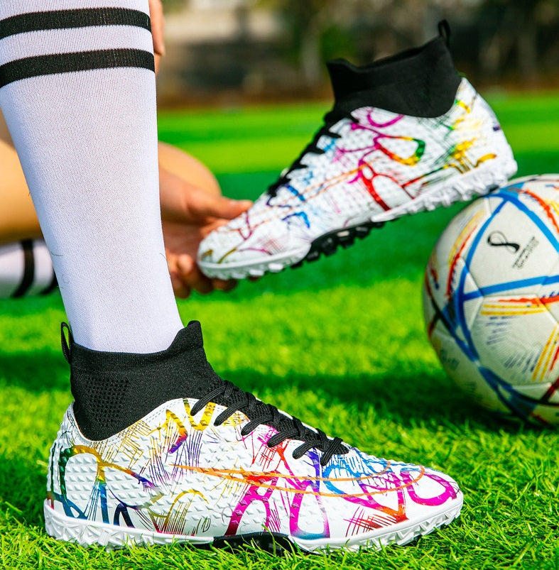 Men's High-Top Football Broken Nails Shoes