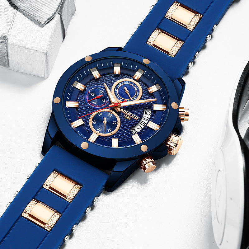 Men's Three-Eye Chronograph Sports Watch