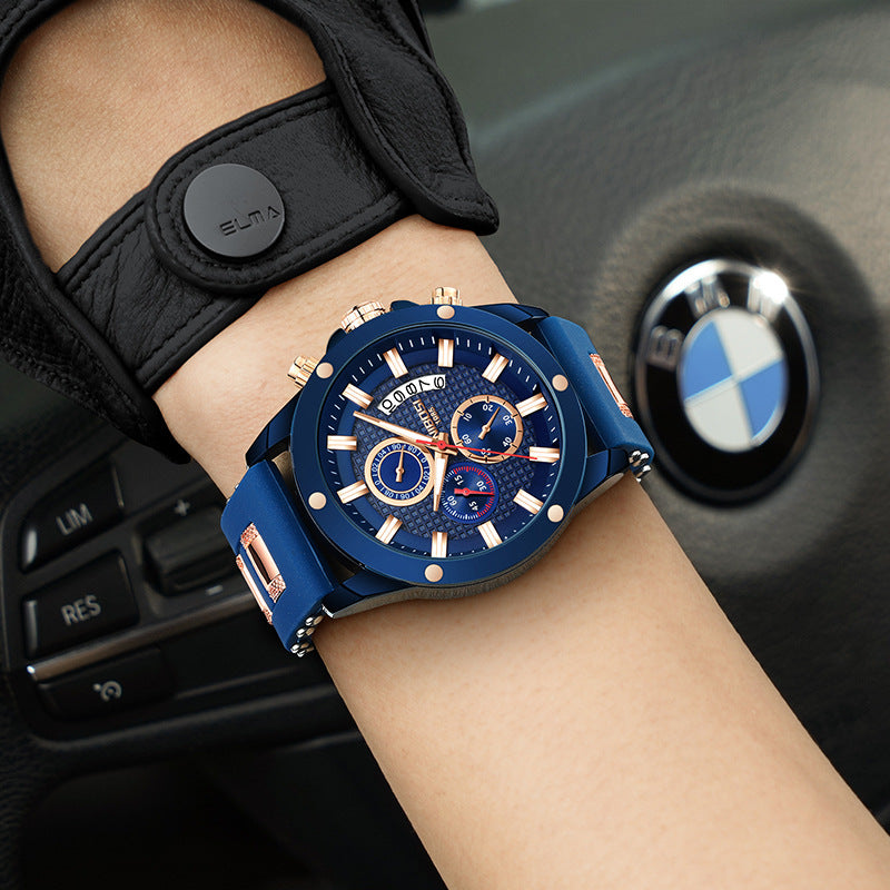 Men's Three-Eye Chronograph Sports Watch