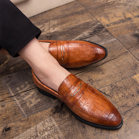 Men's British Style Leather Formal Trendy Shoes