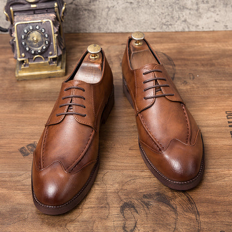 Men's Fashion British Style Leather Casual Shoes