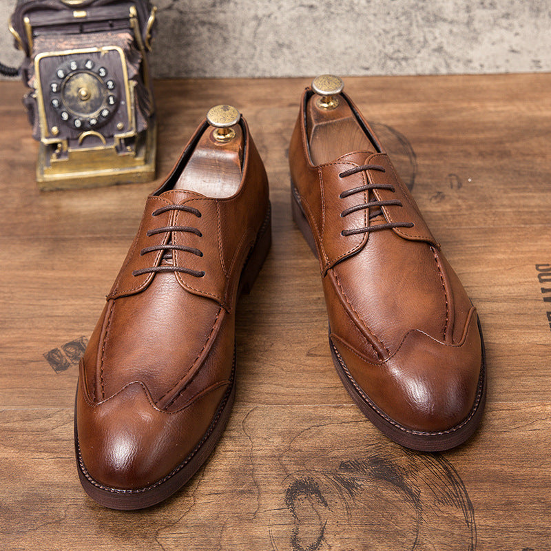 Men's Fashion British Style Leather Casual Shoes