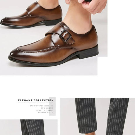 Men's Leather Buckle Style Formal Shoes