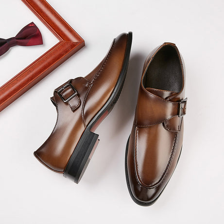 Men's Leather Buckle Style Formal Shoes