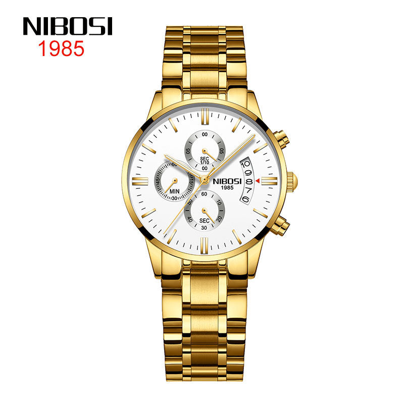 Women's Stainless Steel Double Snap Fashion Watch