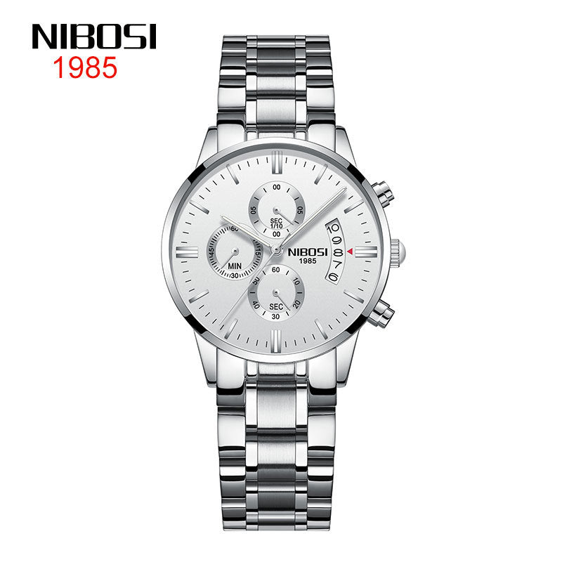 Women's Stainless Steel Double Snap Fashion Watch