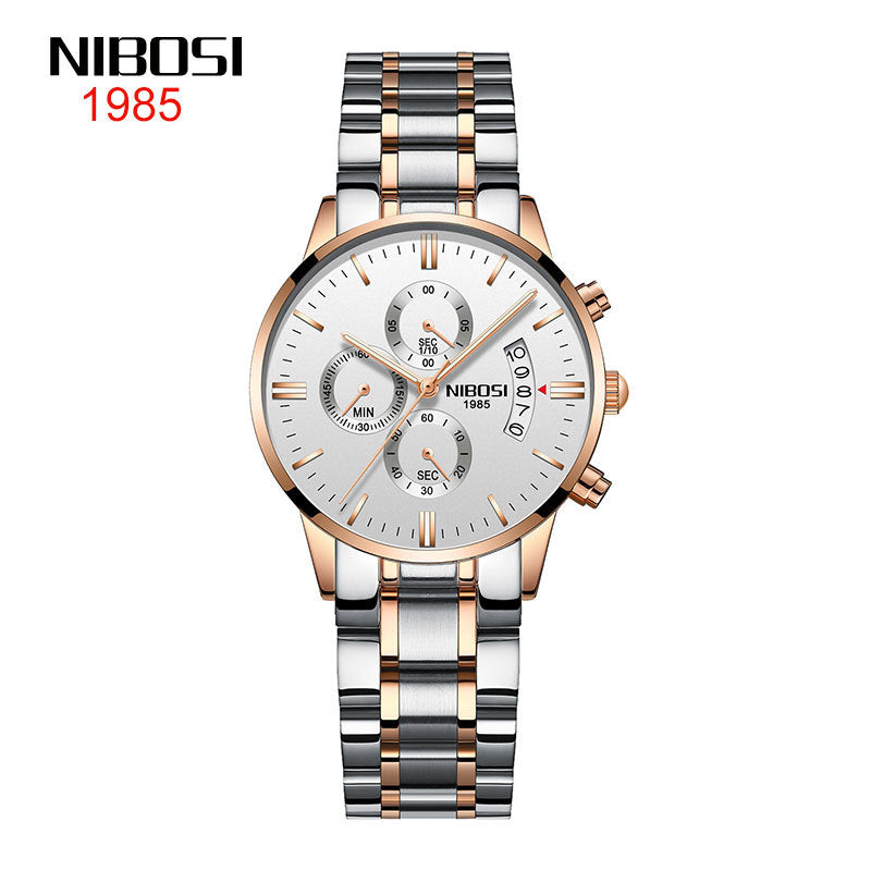 Women's Stainless Steel Double Snap Fashion Watch