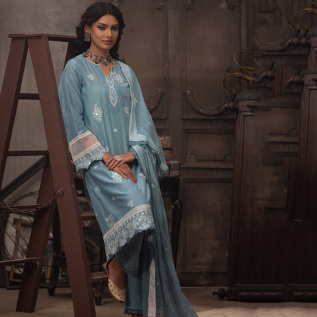 TriTex SHEHZADI Embroidered Lawn with Chiffon | SZ-2532