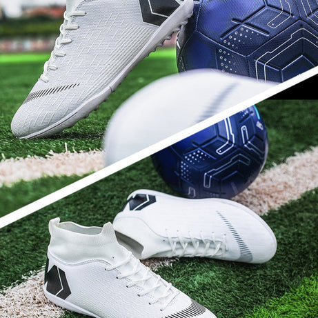 Men's Football High Top Training Broken Nails Shoes