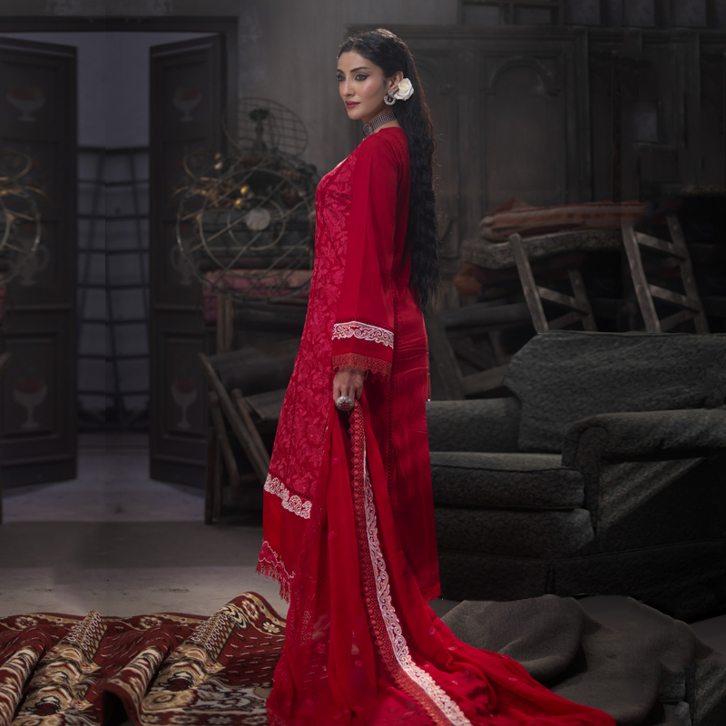 TriTex SHEHZADI Embroidered Lawn with Chiffon | SZ-2531