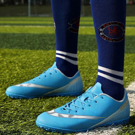 Men's Gamon Leather Low-Top Football Turf Sports Shoes