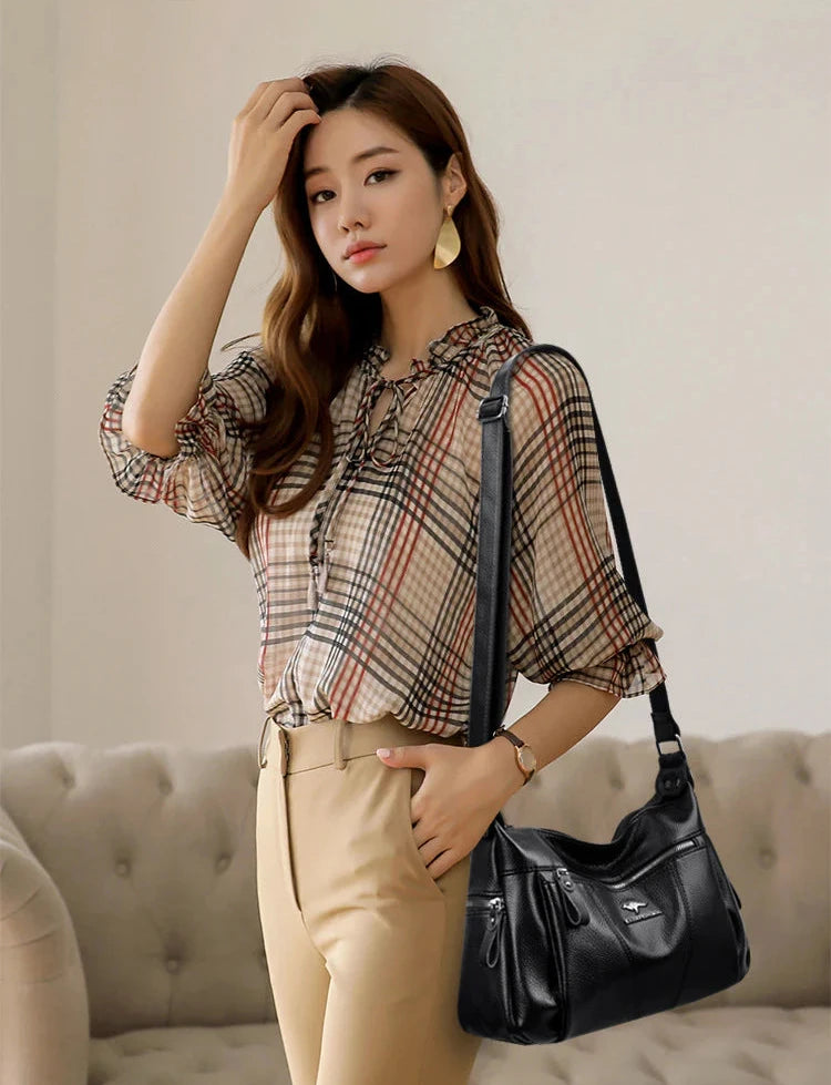 Women's Leather Versatile Trendy Shoulder Bag