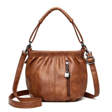 Women's Leather Retro Versatile Shoulder Bag