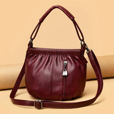Women's Leather Retro Versatile Shoulder Bag