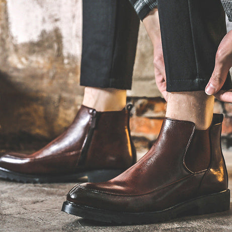 Men's Leather Chelsea Boots Casual Shoes