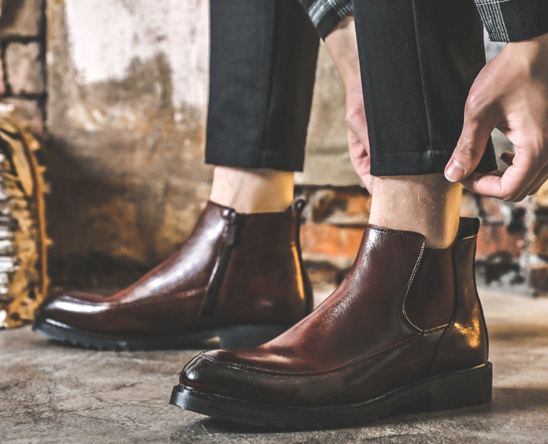 Men's Leather Chelsea Boots Casual Shoes