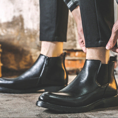 Men's Leather Chelsea Boots Casual Shoes