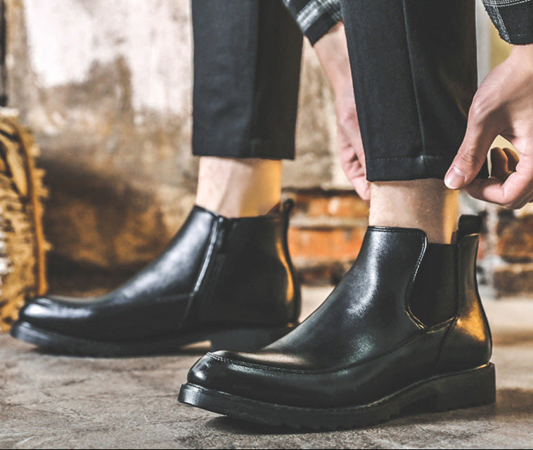 Men's Leather Chelsea Boots Casual Shoes