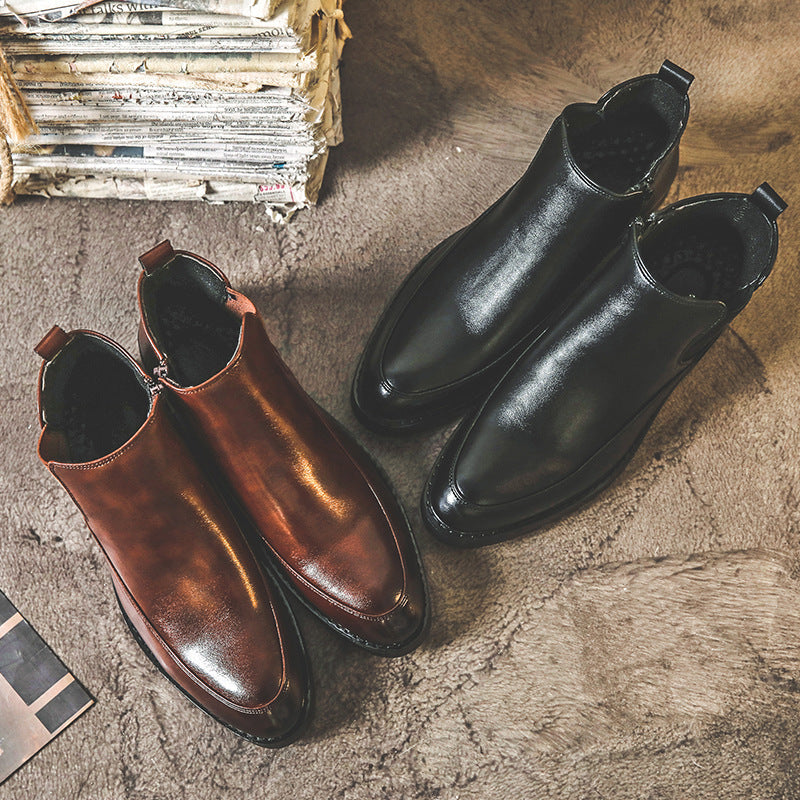 Men's Leather Chelsea Boots Casual Shoes