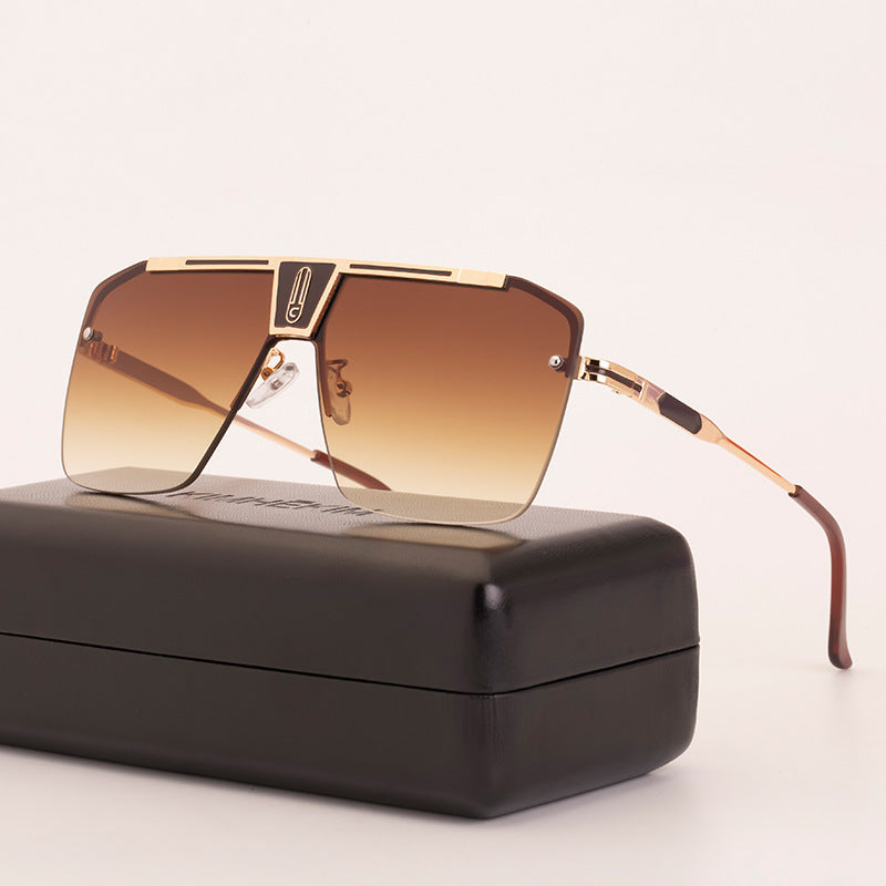 Men's Large-Frame Square Trendy Sunglasses