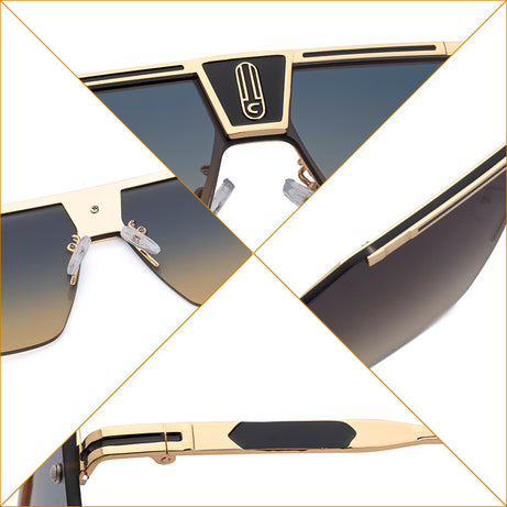 Men's Large-Frame Square Trendy Sunglasses