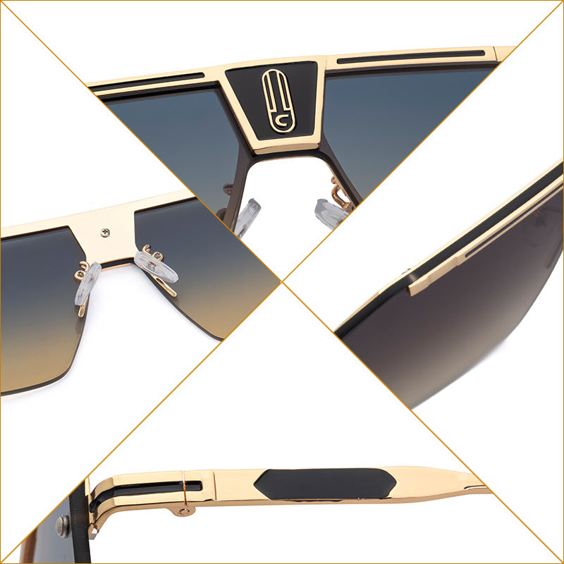 Men's Large-Frame Square Trendy Sunglasses