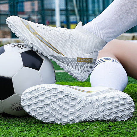 Men's Football High-Top Training Broken Nails Shoes