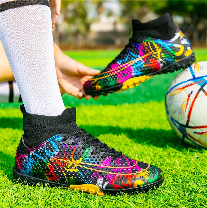 Men's High-Top Football Broken Nails Shoes