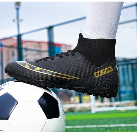 Men's Football High-Top Training Broken Nails Shoes