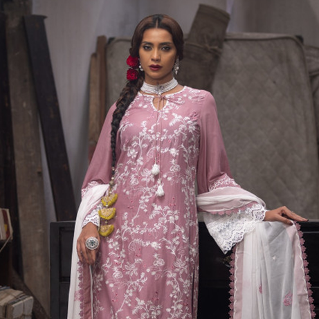 TriTex SHEHZADI Embroidered Lawn with Chiffon | SZ-2543