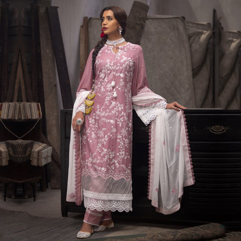 TriTex SHEHZADI Embroidered Lawn with Chiffon | SZ-2543