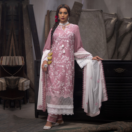 TriTex SHEHZADI Embroidered Lawn with Chiffon | SZ-2543