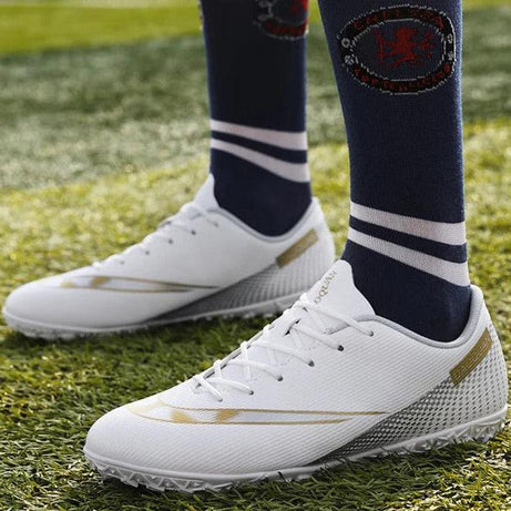 Men's Gamon Leather Low-Top Football Turf Sports Shoes