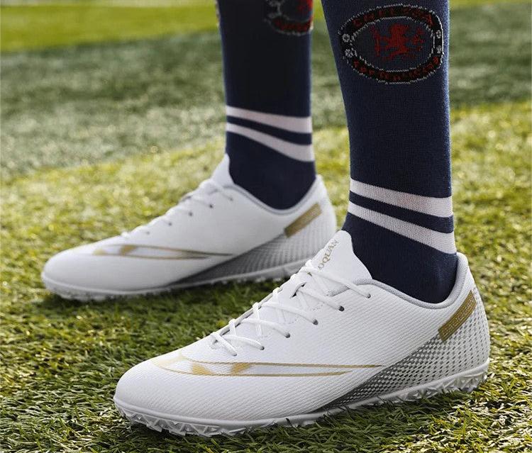 Men's Gamon Leather Low-Top Football Turf Sports Shoes