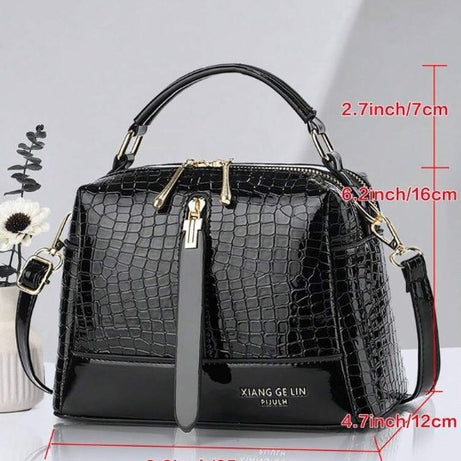 Women's Glossy Pillow Large Capacity Square Bag